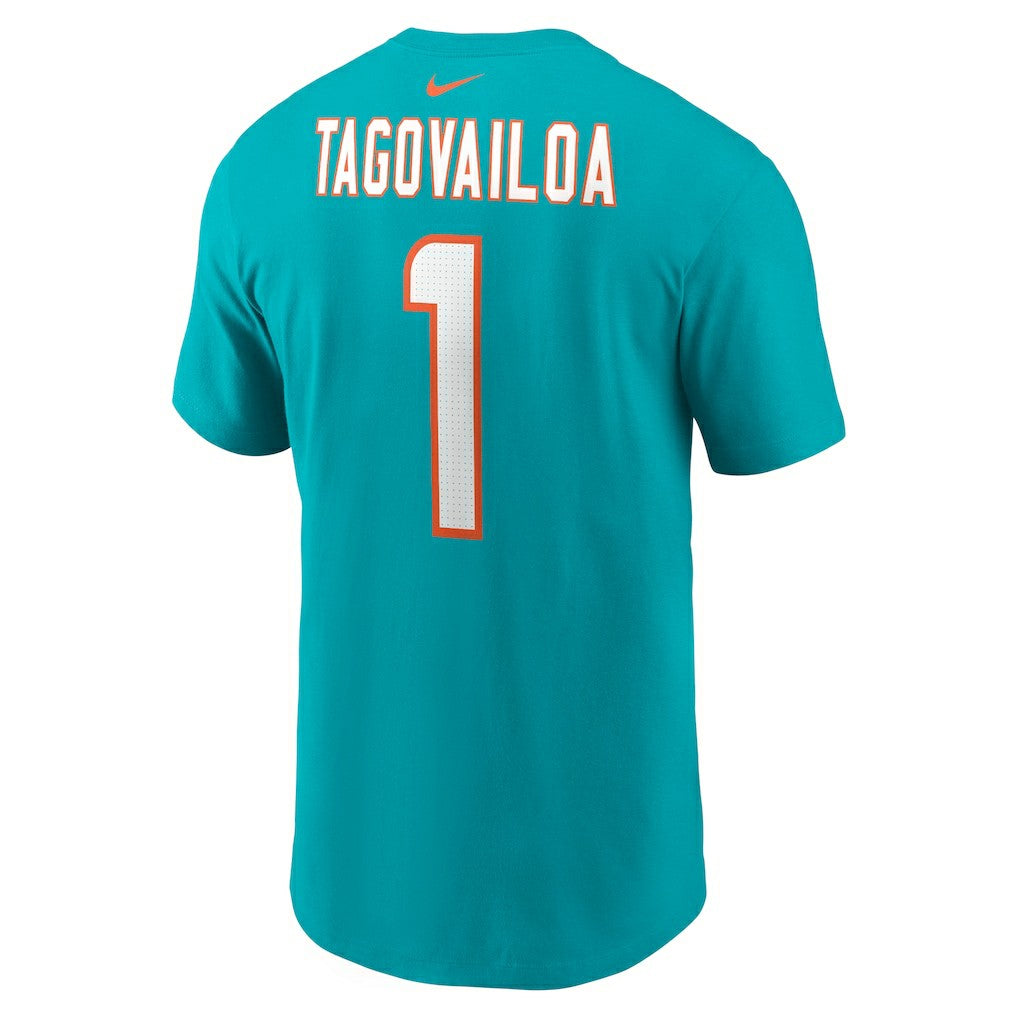 Nike Tua Tagovailoa Miami Dolphins Player Name & Number T-Shirt Aqua