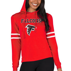 Atlanta Falcons Concepts Sport Women's Marathon Lightweight Lounge Pullover Hoodie Red
