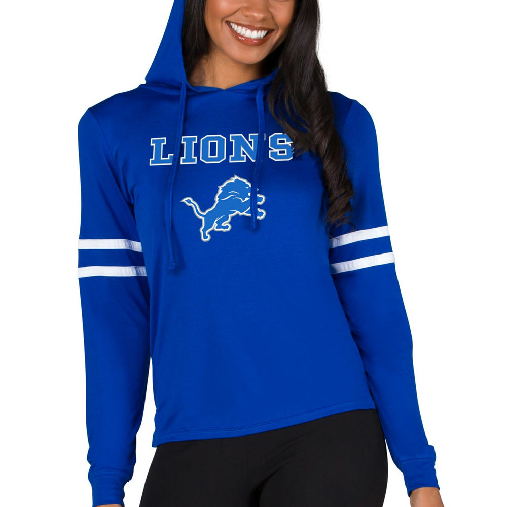 Detroit Lions Concepts Sport Women's Marathon Lightweight Lounge Pullover Hoodie Royal