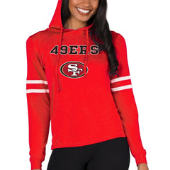 San Francisco 49ers Concepts Sport Women's Marathon Lightweight Lounge Pullover Hoodie Scarlet