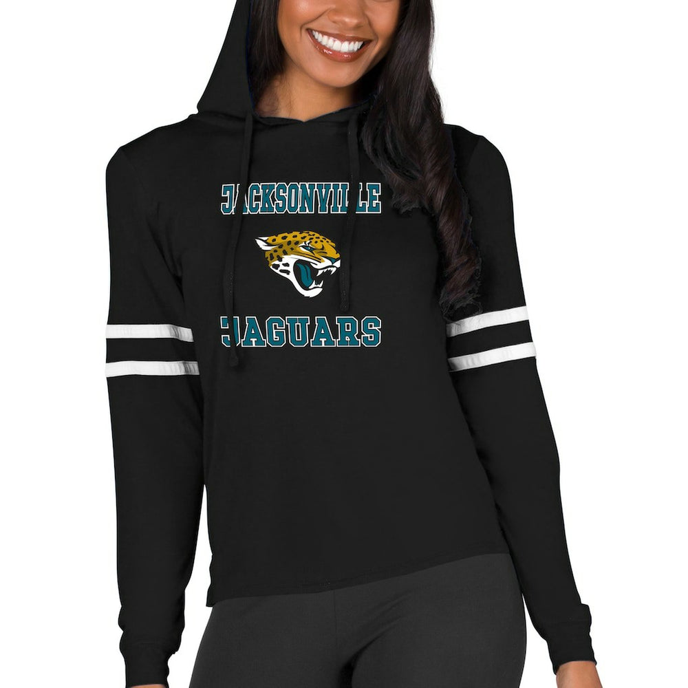 Jacksonville Jaguars Concepts Sport Women's Marathon Lightweight Lounge Pullover Hoodie Black