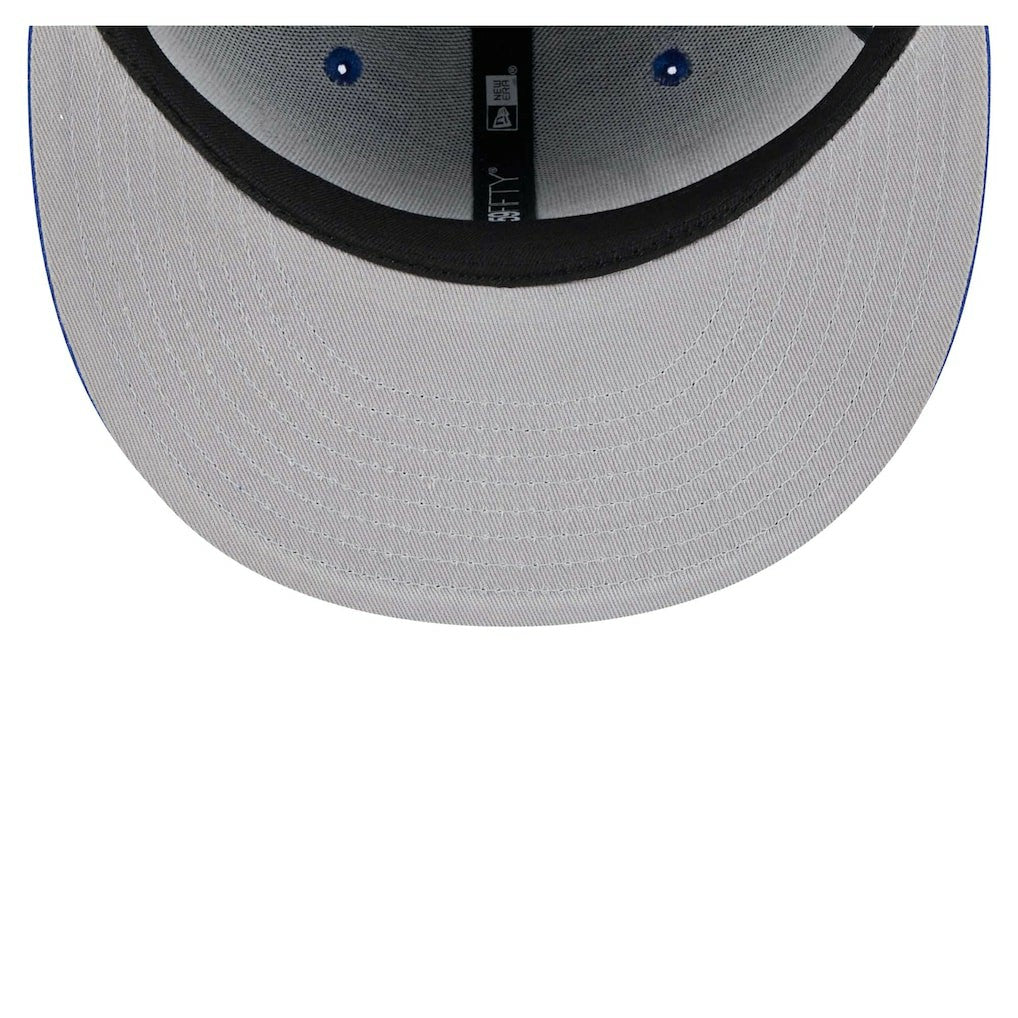 Golden State Warriors Piped & Flocked 59Fifty Fitted Hat Royal | New Era Lifestyle