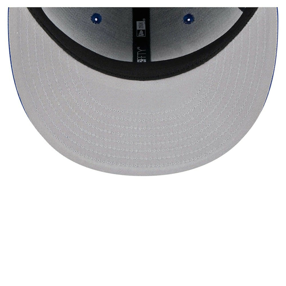 Golden State Warriors Piped & Flocked 59Fifty Fitted Hat Royal | New Era Lifestyle