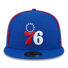 Philadelphia 76ers Piped & Flocked 59Fifty Fitted Hat Royal | New Era US