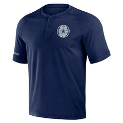 Fanatics Dallas Cowboys NFL x Darius Rucker Collection Washed Raglan Henley T-Shirt Navy