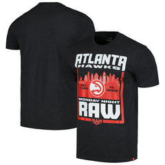Sportiqe Monday Night RAW x Atlanta Hawks Tri-Blend T-Shirt Black