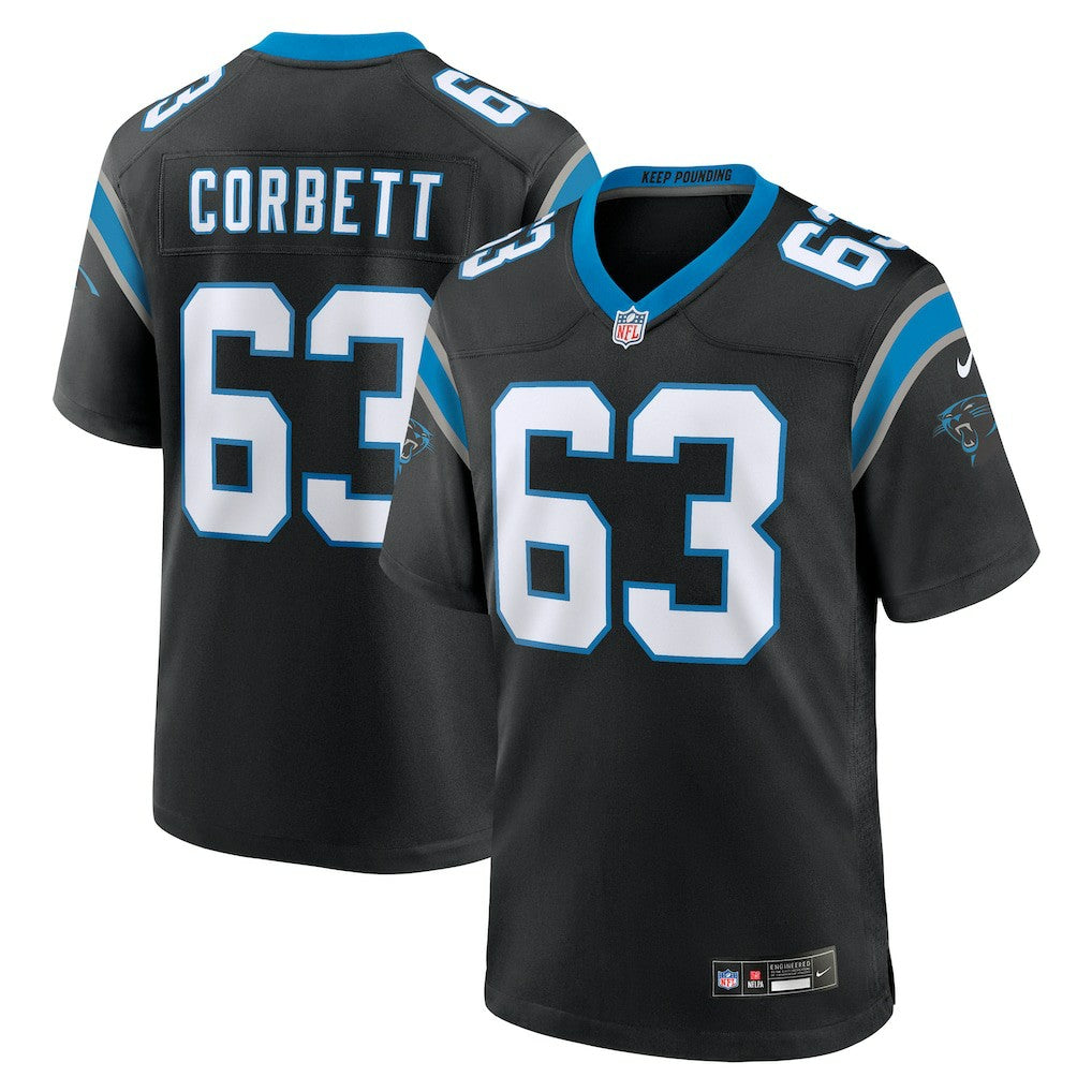 Nike Austin Corbett Carolina Panthers Team Game Jersey Black