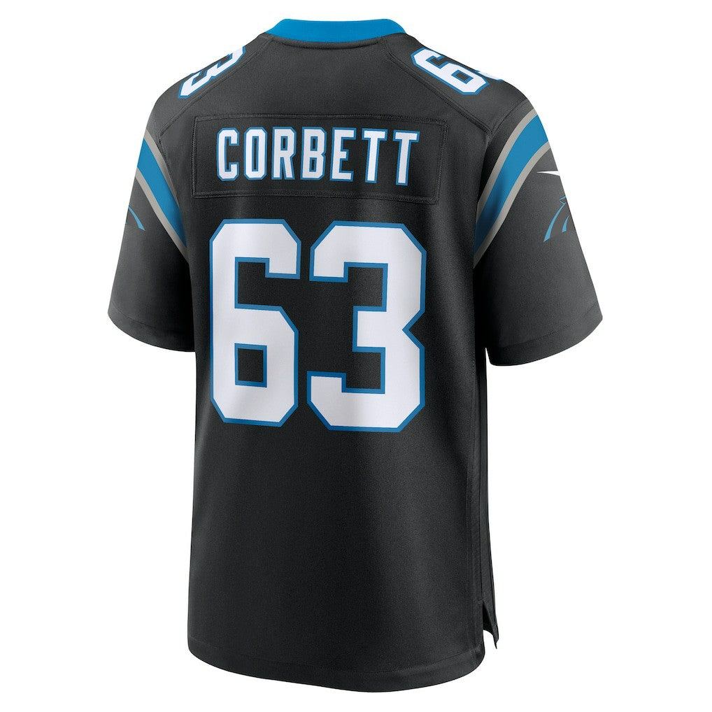 Nike Austin Corbett Carolina Panthers Team Game Jersey Black