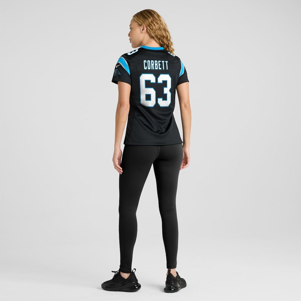 Nike Austin Corbett Carolina Panthers Women's Team Game Jersey Black