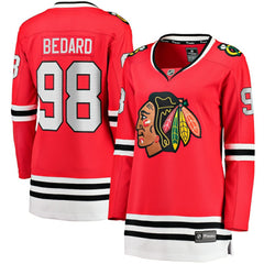 Connor Bedard Chicago Blackhawks Fanatics Women's Home Breakaway Player Jersey - Red - NHL 200309860