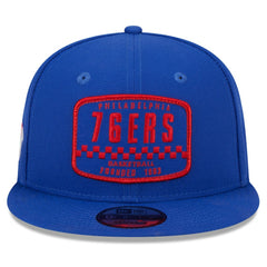 Philadelphia 76ers Rally Drive Finish Line Patch 9FIFTY Snapback Hat Royal | New Era online