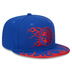 Philadelphia 76ers Rally Drive Flames 9FIFTY Snapback Hat Royal | New Era for sale