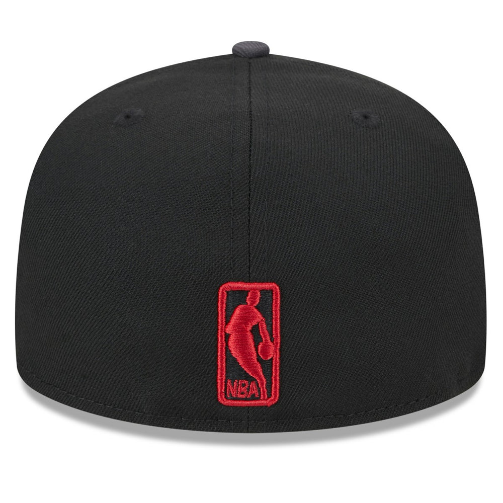 Miami Heat Rally Drive Checkerboard 59FIFTY Crown Fitted Hat Black | New Era