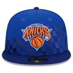 New York Knicks Rally Drive Checkerboard 59FIFTY Crown Fitted Hat Blue | New Era outlet