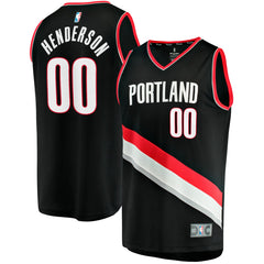 Scoot Henderson Portland Trail Blazers Fast Break Replica Jersey Icon Edition Black | Fanatics