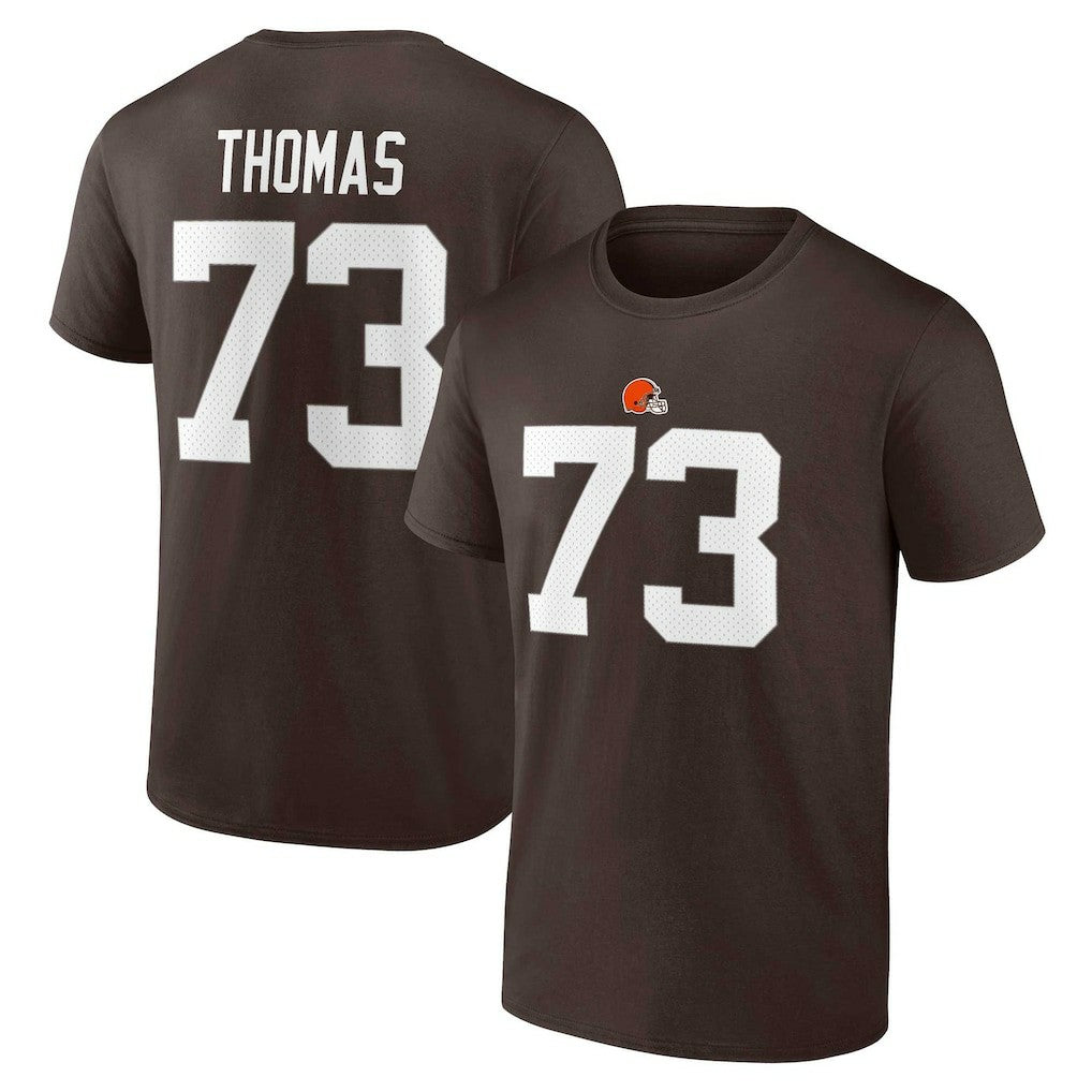 Fanatics Joe Thomas Cleveland Browns Retired Player Icon Name & Number T-Shirt Brown