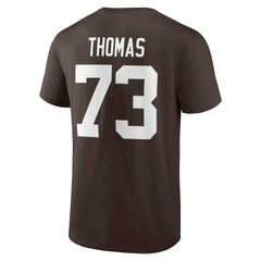 Fanatics Joe Thomas Cleveland Browns Retired Player Icon Name & Number T-Shirt Brown