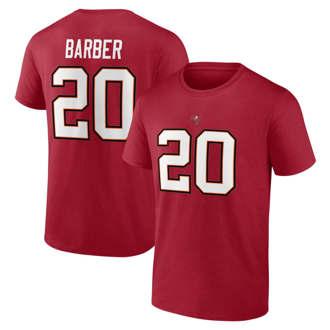 Fanatics Ronde Barber Tampa Bay Buccaneers Retired Player Icon Name & Number T-Shirt Red