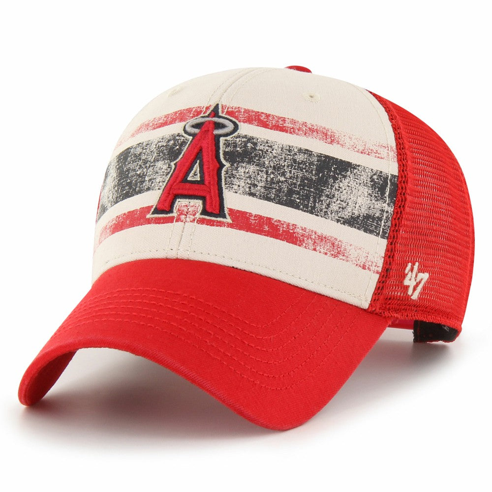 Los Angeles Angels '47 Breakout MVP Trucker Adjustable Hat - Cream/Red - 47 brand Discount