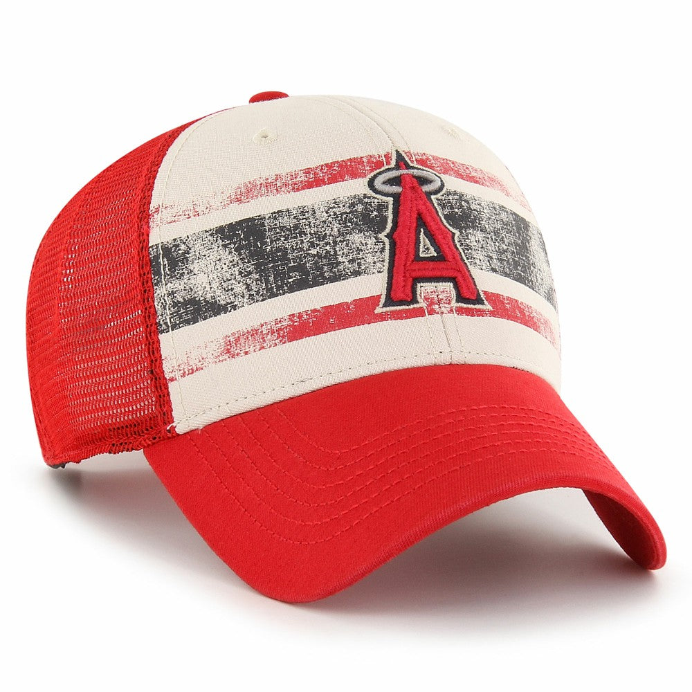 Los Angeles Angels '47 Breakout MVP Trucker Adjustable Hat - Cream/Red - 47 brand Discount