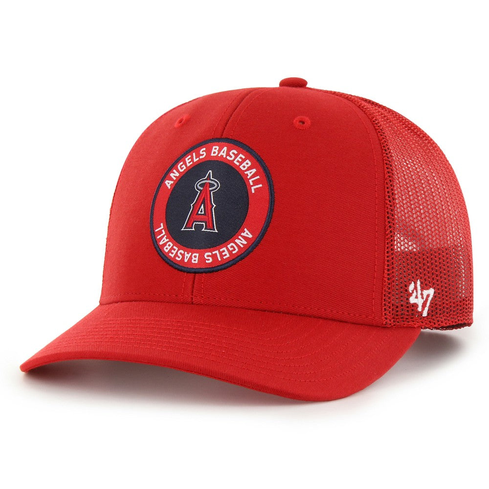 Los Angeles Angels '47 Unveil Trucker Adjustable Hat - Red - 47 brand on Sale