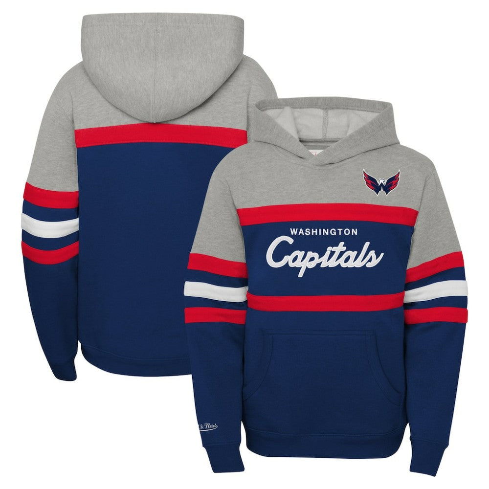 Washington Capitals Mitchell & Ness Youth Head Coach Pullover Hoodie - Gray - NHL 200317941