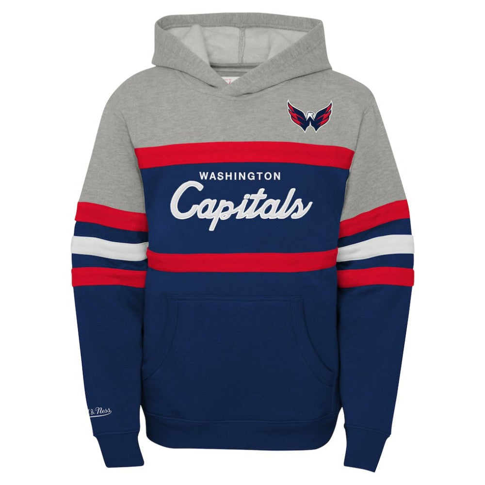 Washington Capitals Mitchell & Ness Youth Head Coach Pullover Hoodie - Gray - NHL 200317941