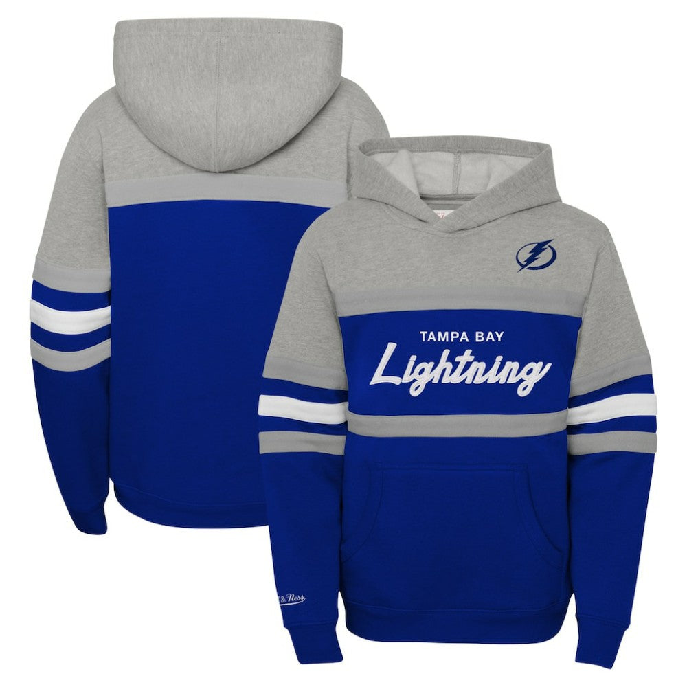 Tampa Bay Lightning Mitchell & Ness Youth Head Coach Pullover Hoodie - Gray - NHL 200317944