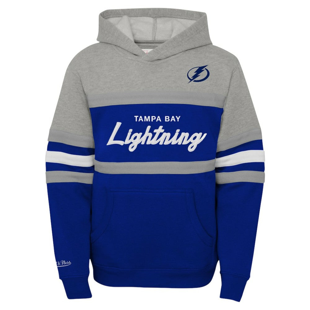 Tampa Bay Lightning Mitchell & Ness Youth Head Coach Pullover Hoodie - Gray - NHL 200317944