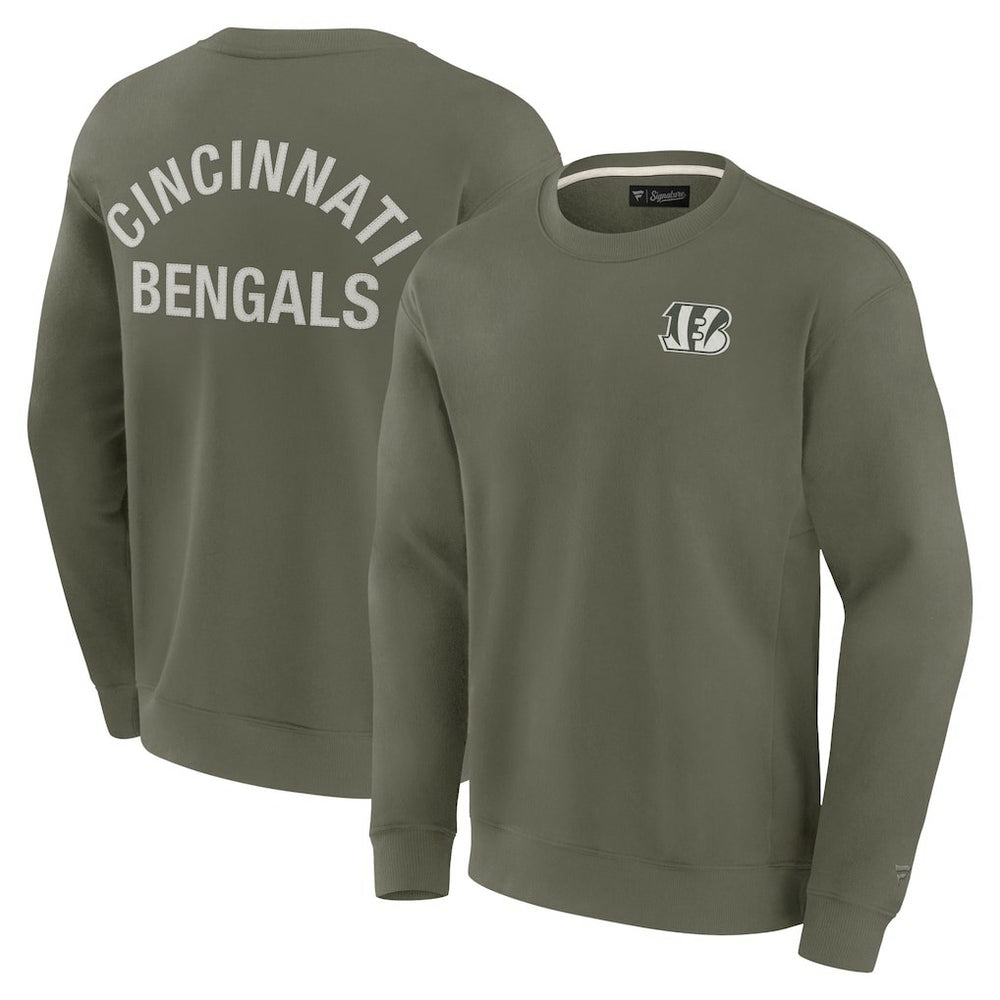Fanatics Cincinnati Bengals Unisex Elements Super Soft Pullover Sweatshirt Olive