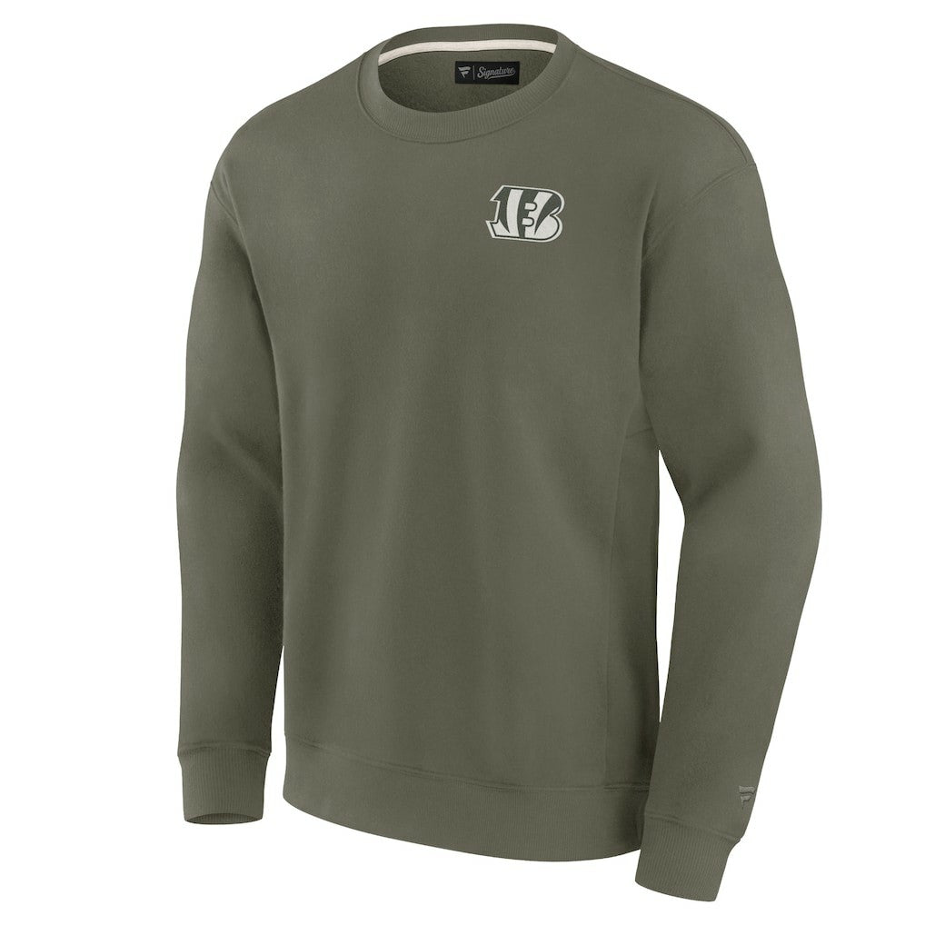 Fanatics Cincinnati Bengals Unisex Elements Super Soft Pullover Sweatshirt Olive