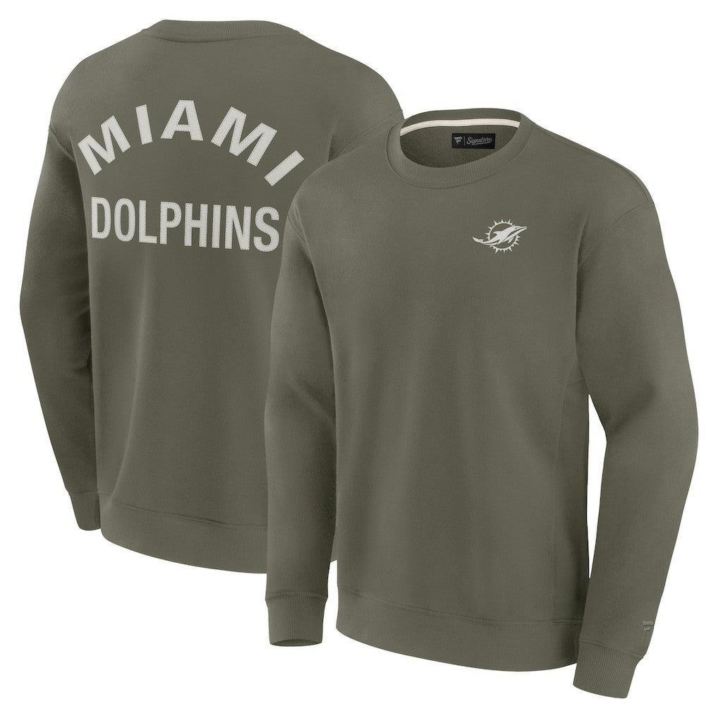 Fanatics Miami Dolphins Unisex Elements Super Soft Pullover Sweatshirt Olive