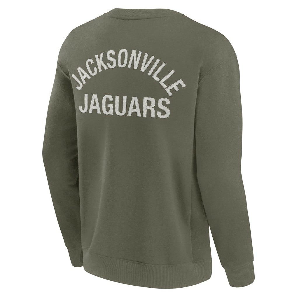 Fanatics Jacksonville Jaguars Unisex Elements Super Soft Pullover Sweatshirt Olive