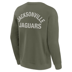 Fanatics Jacksonville Jaguars Unisex Elements Super Soft Pullover Sweatshirt Olive