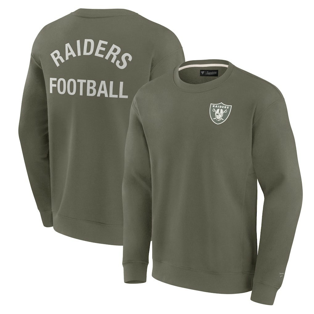 Fanatics Las Vegas Raiders Unisex Elements Super Soft Pullover Sweatshirt Olive