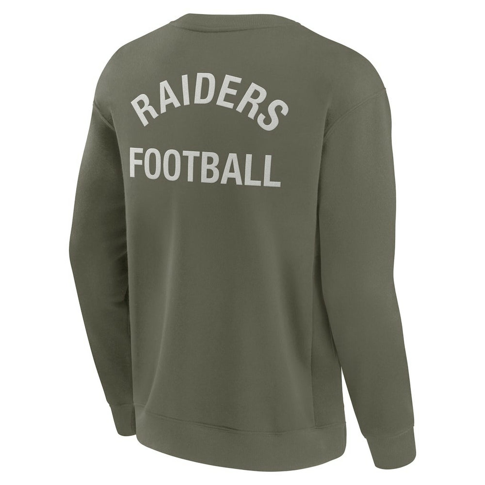 Fanatics Las Vegas Raiders Unisex Elements Super Soft Pullover Sweatshirt Olive