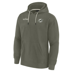 Fanatics Miami Dolphins Unisex Elements Super Soft Fleece Pullover Hoodie Olive