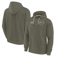 Fanatics New York Jets Unisex Elements Super Soft Fleece Pullover Hoodie Olive