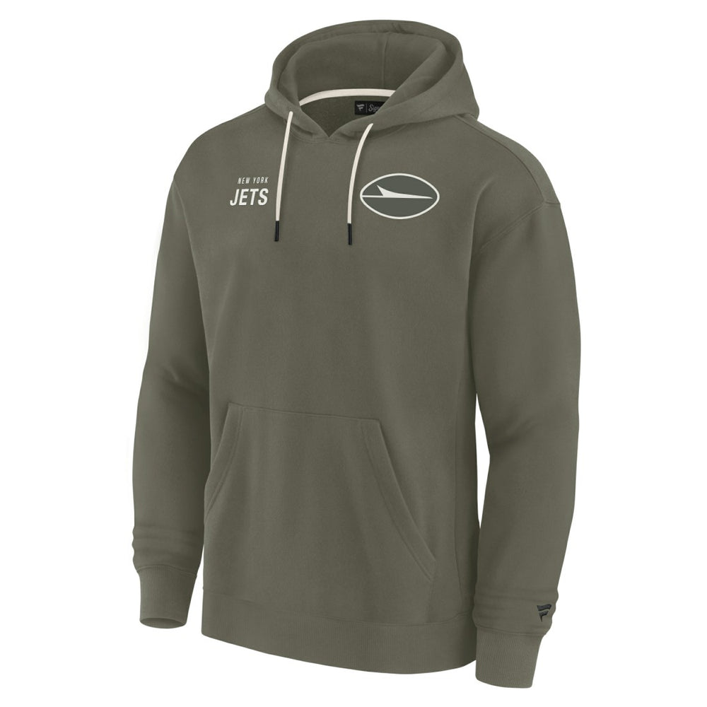 Fanatics New York Jets Unisex Elements Super Soft Fleece Pullover Hoodie Olive