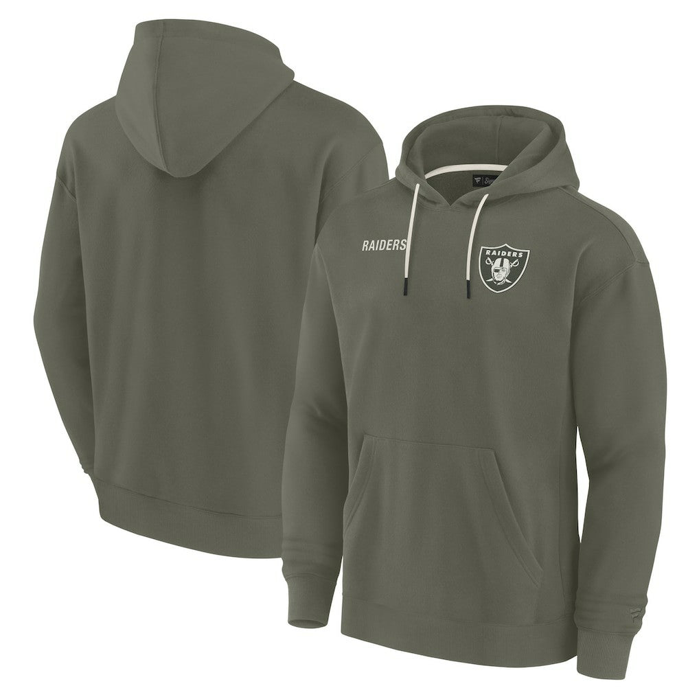 Fanatics Las Vegas Raiders Unisex Elements Super Soft Fleece Pullover Hoodie Olive