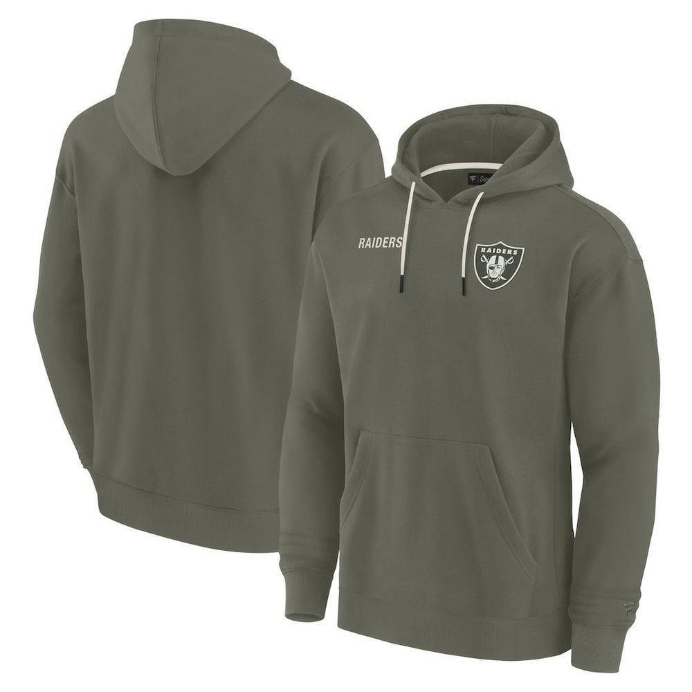 Fanatics Las Vegas Raiders Unisex Elements Super Soft Fleece Pullover Hoodie Olive