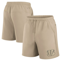 Fanatics Cincinnati Bengals Unisex Elements Super Soft Fleece Shorts Khaki