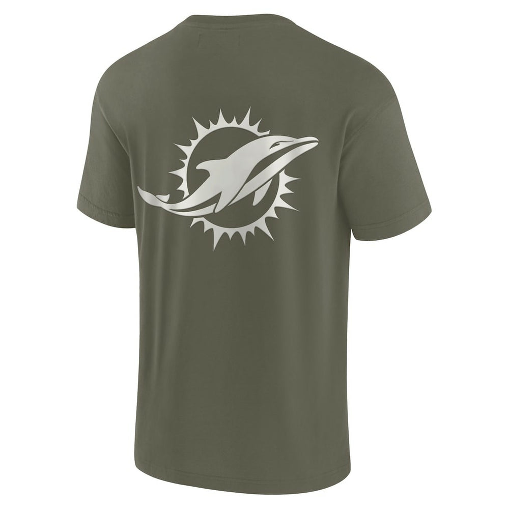 Fanatics Miami Dolphins Unisex Elements Super Soft Short Sleeve T-Shirt Olive