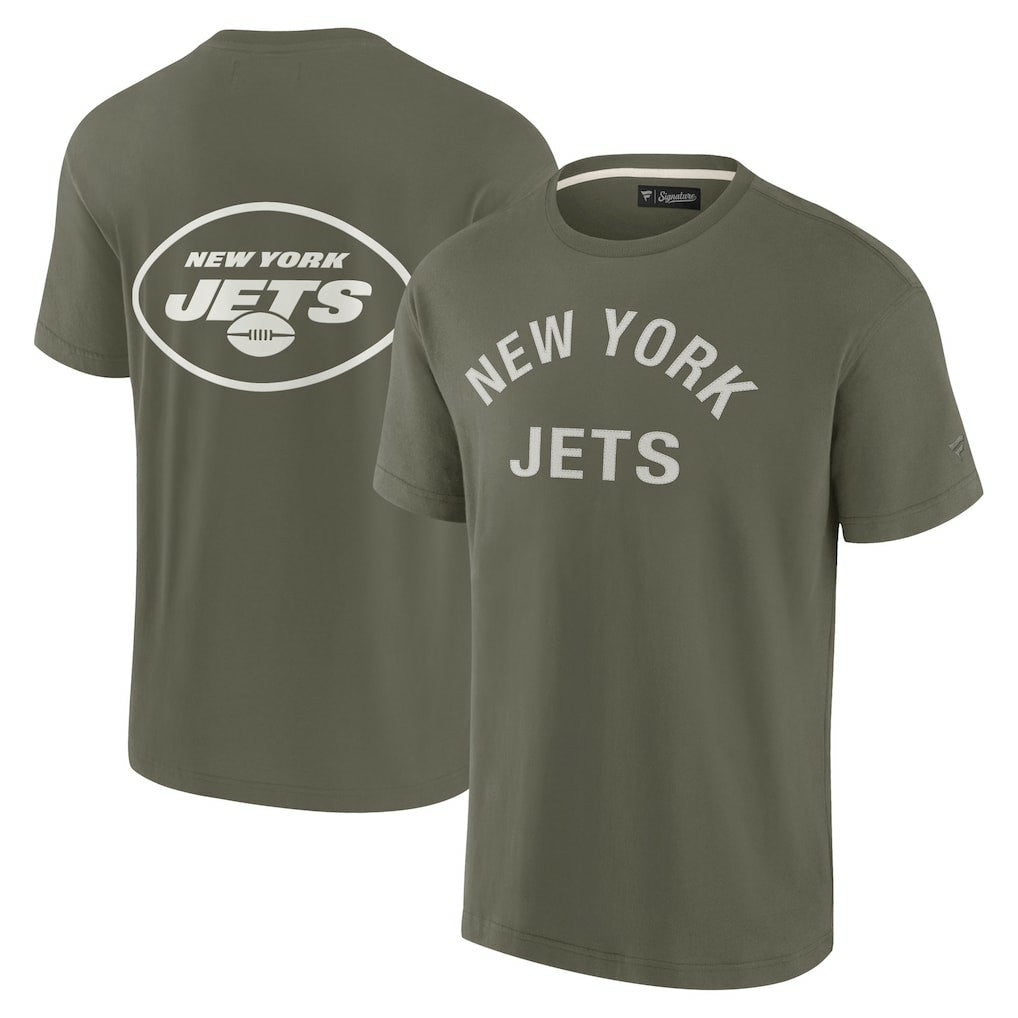 Fanatics New York Jets Unisex Elements Super Soft Short Sleeve T-Shirt Olive