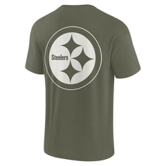 Fanatics Pittsburgh Steelers Unisex Elements Super Soft Short Sleeve T-Shirt Olive