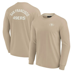 Fanatics San Francisco 49ers Unisex Elements Super Soft Long Sleeve T-Shirt Khaki