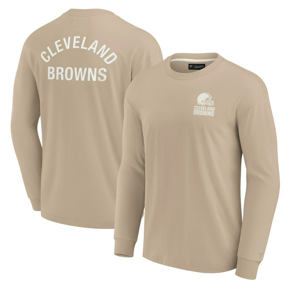 Fanatics Cleveland Browns Unisex Elements Super Soft Long Sleeve T-Shirt Khaki