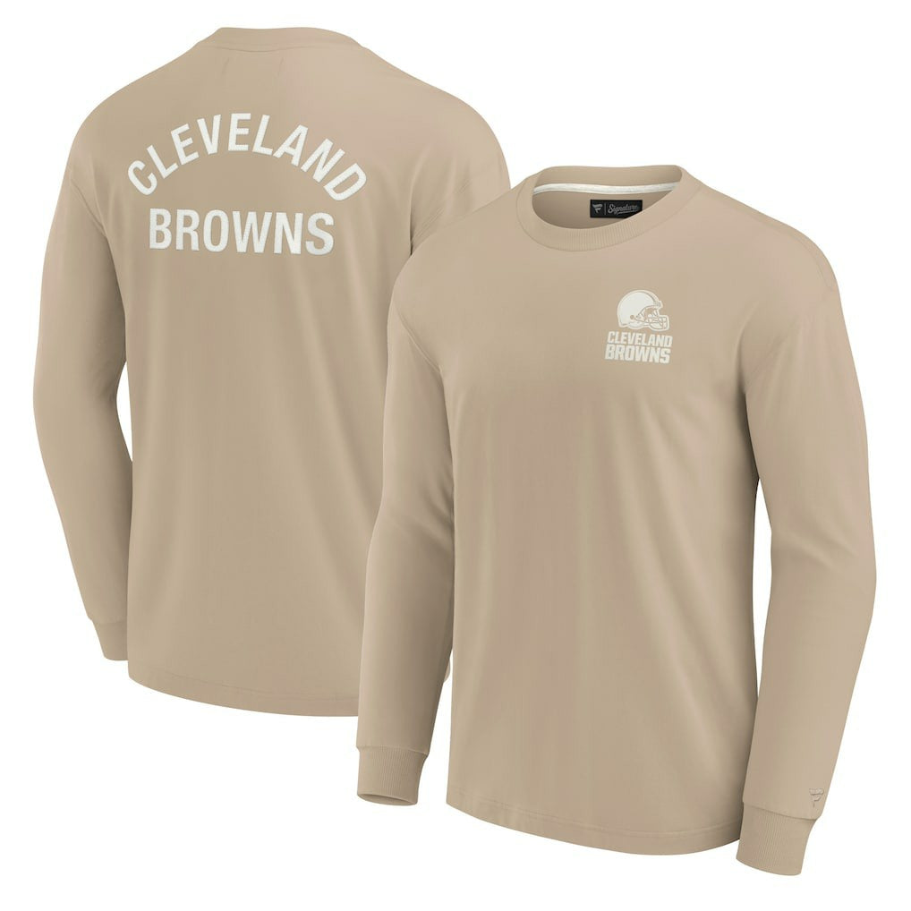 Fanatics Cleveland Browns Unisex Elements Super Soft Long Sleeve T-Shirt Khaki