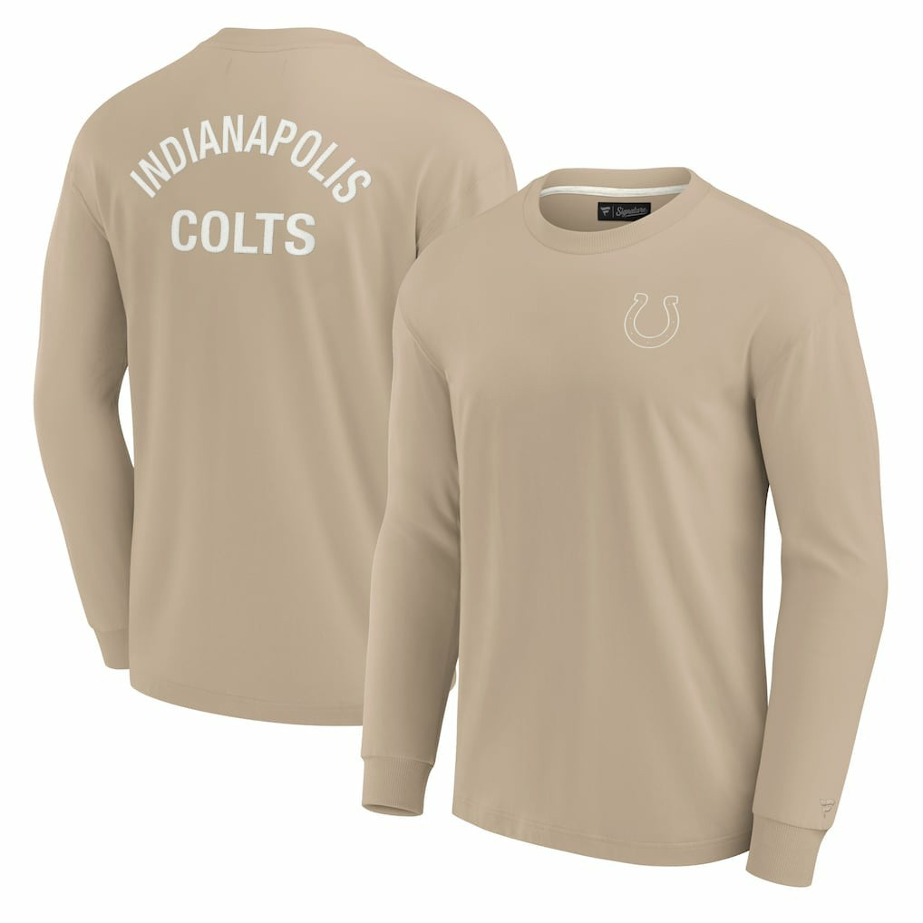 Fanatics Indianapolis Colts Unisex Elements Super Soft Long Sleeve T-Shirt Khaki