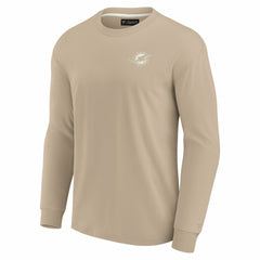 Fanatics Miami Dolphins Unisex Elements Super Soft Long Sleeve T-Shirt Khaki